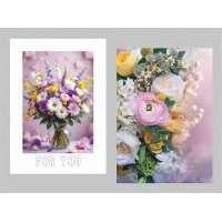 Декоративна листівка Ніжність фіолетового, картон 7 см на 10 см