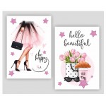 Декоративная открытка Hello beautiful, картон 7 см на 10 см Декоративная открытка Hello beautiful, картон 7 см на 10 см