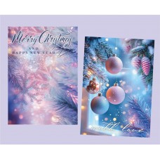 Декоративна листівка Hello Winter, картон 7 см на 10 см, 10 шт