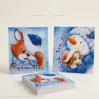 Бірка декоративна Лисеня, 4.5 см на 5 см