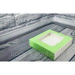 Коробка для пряников 120х120х30 мм , цвет салатовый, окно обычное Коробка для пряников 120х120х30 мм , цвет салатовый, окно обычное