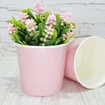 Крафт стакан БЕЗ КРЫШКИ, цвет пудра, высота 10,6 см диаметр 11,5 см