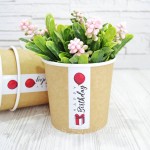 Крафт стакан БЕЗ КРЫШКИ, цвет крафт Be Happy , высота 10,6 см диаметр 11,5 см