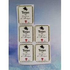 Наклейка на мыло Вино Тitteri, 5 шт на листе