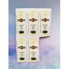 Наклейка на мило Martini Bianco, 5 шт на аркуші