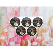 Наклейка на Coconut oil, колір чорний 5 шт на аркуші