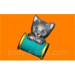 Пластиковая форма 582 - Котёнок и нитки