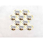 Наклейка Ferrero rocher, розмір 3 см на 2,5 см, 10 шт на листі Наклейка Ferrero rocher, розмір 3 см на 2,5 см, 10 шт на листі