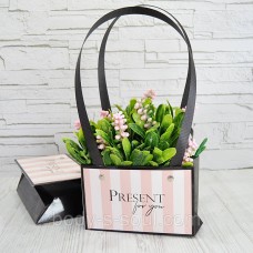 Флористична сумочка PRESENT FOR YOU з ручкою 16 см на 7 см на 10 см
