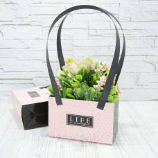 Флористична сумочка LIFE IS BEAUTIFUL з ручкою 16 см на 7 см на 10 см