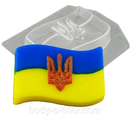 Пластиковая форма Прапор України з Гербом Пластиковая форма Прапор України з Гербом