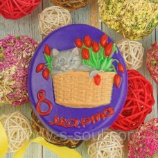 Пластикова форма 8 березня (котик)