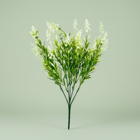 Куст лаванды, цвет белый, 40 см
